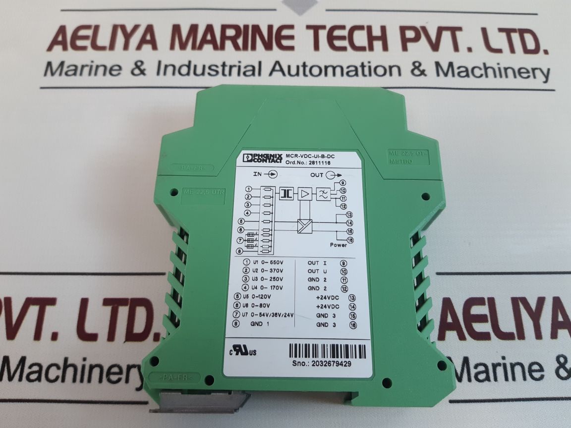 Phoenix Contact Mcr-vdc-ui-b-dc Voltage Transformer 2811116
