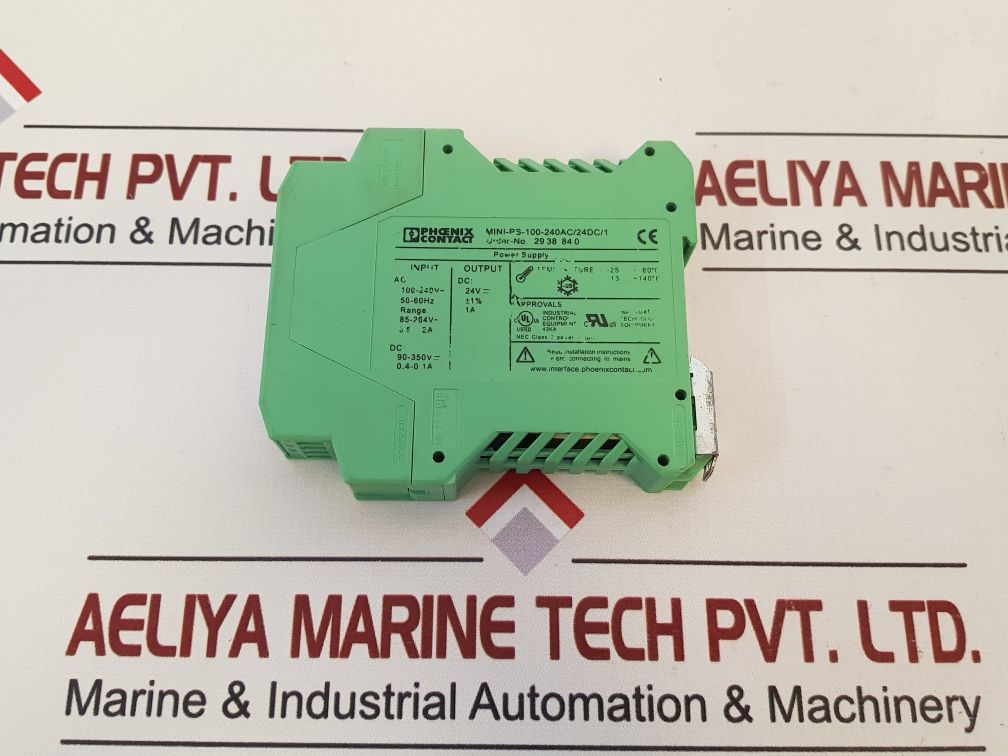 Phoenix Contact Minipower Mini-ps-100-240Ac/24Dc/1 Power Supply Unit 29 38 84 0