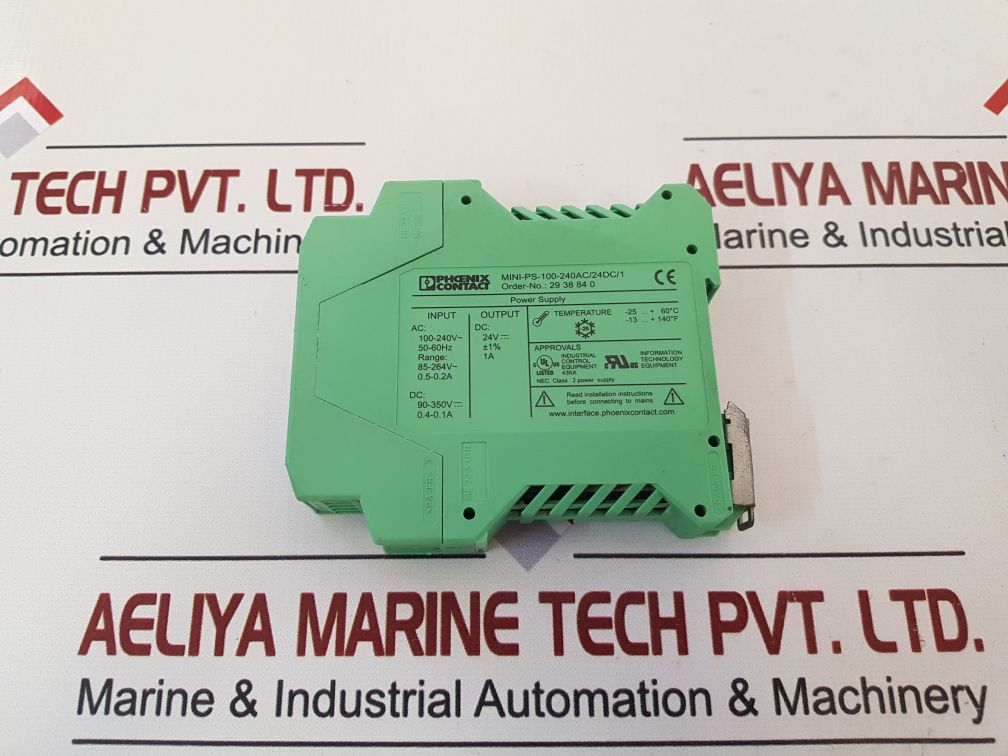 Phoenix Contact Mini Power Mini-ps-100-240Ac/24Dc/1 Power Supply Unit