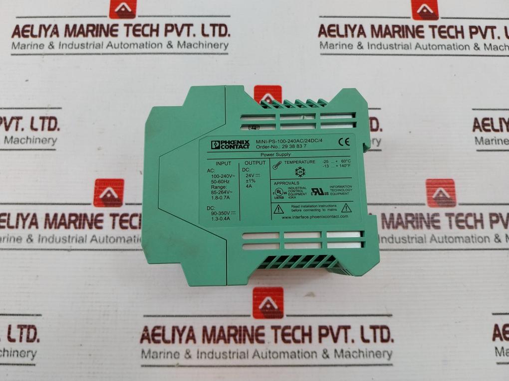 Phoenix Contact Mini-ps-100-240Ac/24Dc/4 Power Supply 2938837