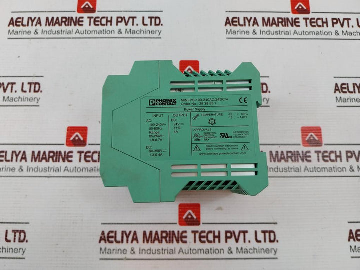Phoenix Contact Mini-ps-100-240Ac/24Dc/4 Power Supply 2938837