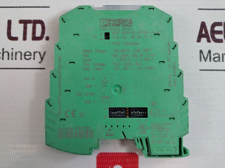 Phoenix Contact Mini Mcr-sl-pt100-ui-sp Transducer 2864736