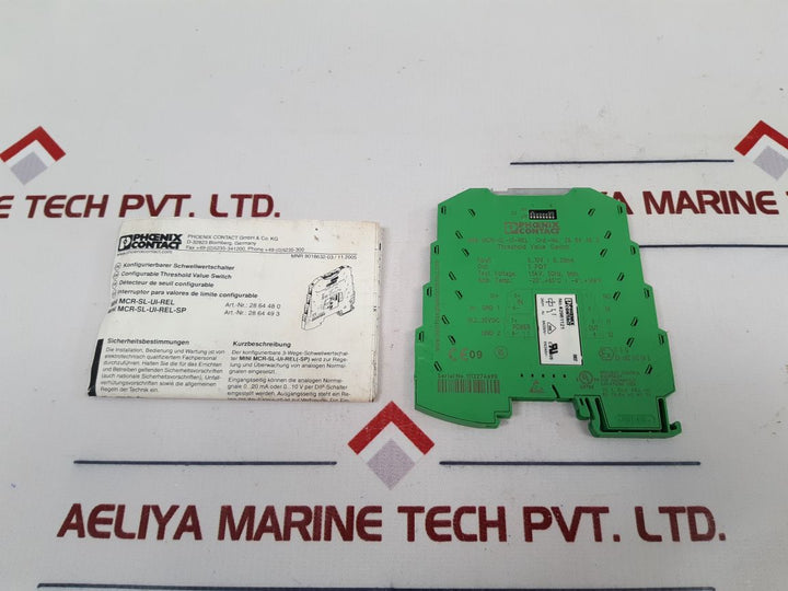 Phoenix Contact Mini Mcr-sl-ui-rel Threshold Value Switch New
