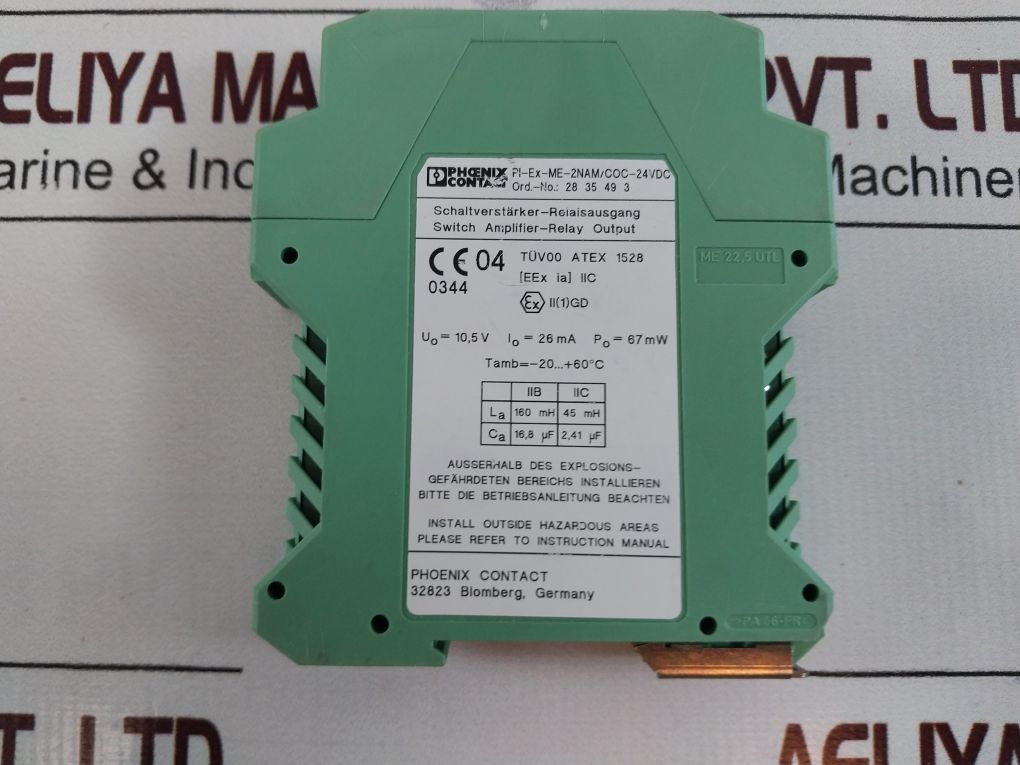 Phoenix Contact Pi-ex-me-2Nam-coc-24Vdc Switch Amplifier-relay Output