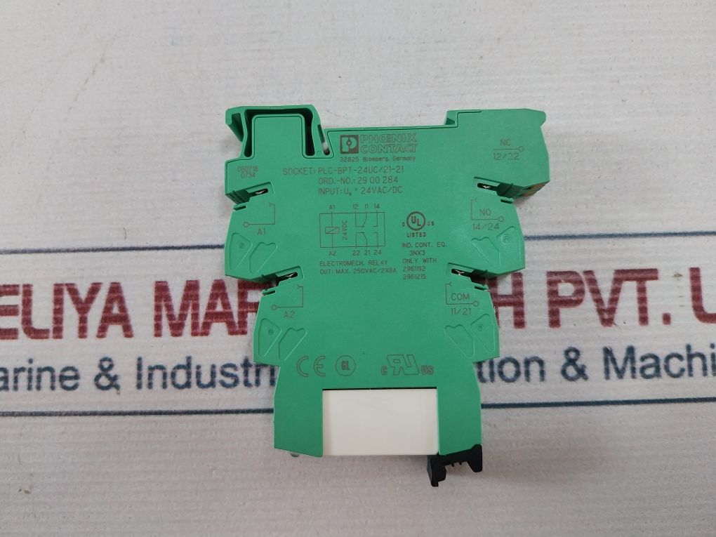 Phoenix Contact Plc-bpt-24Uc/21-21 Power Relay With Relay Socket 2961192