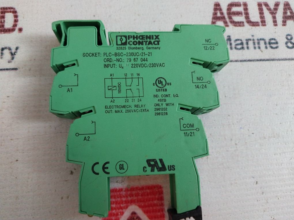 Phoenix Contact Plc-bsc-230Uc/21-21 Relay Socket 230V~