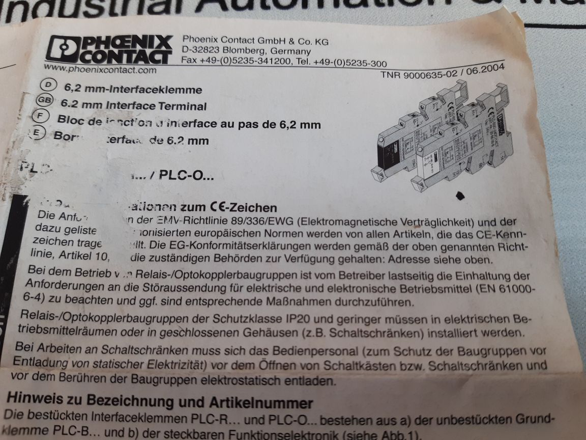 Phoenix contact plc-bsc-230uc/21 relay