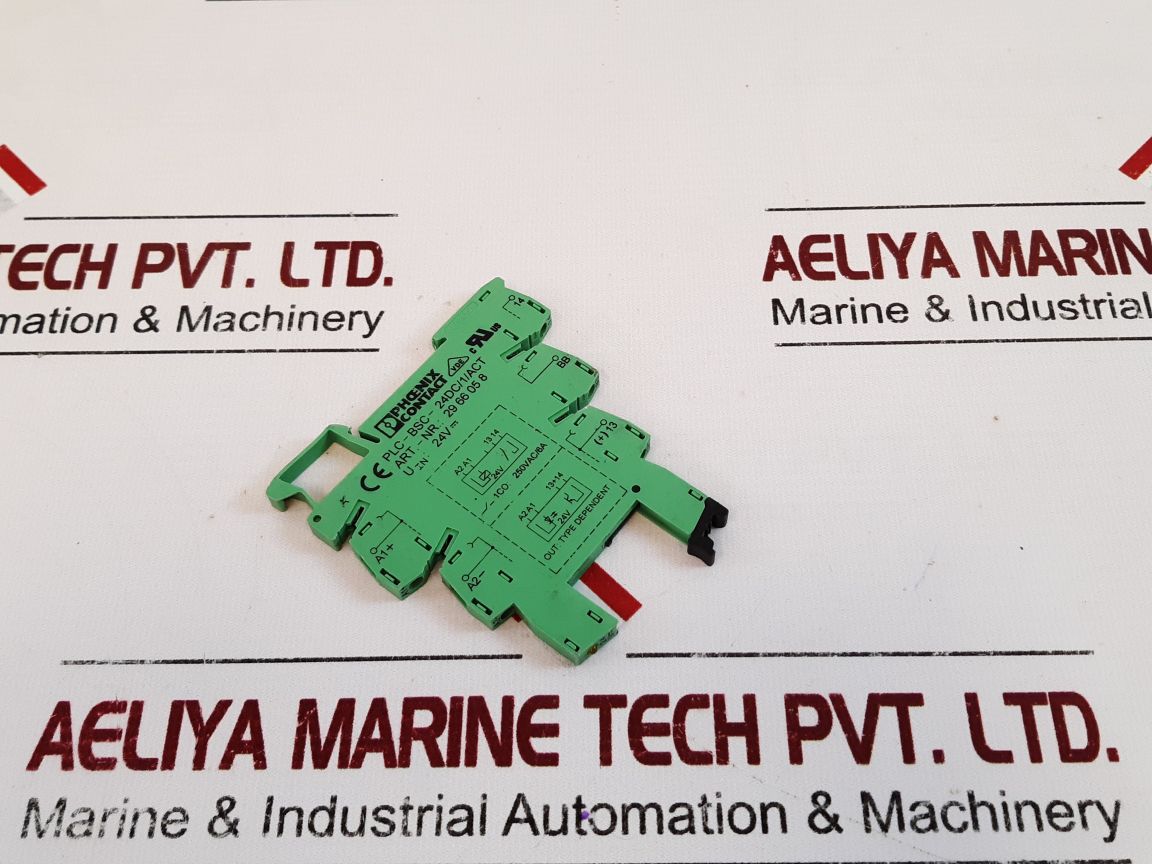 Phoenix Contact Plc-bsc-24Dc1Act Terminal Block Relay Base 29 66 05 8
