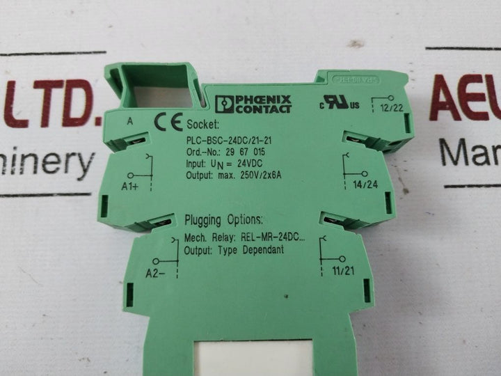 Phoenix Contact Plc-bsc-24Dc/21-21 Relay Socket 2967015