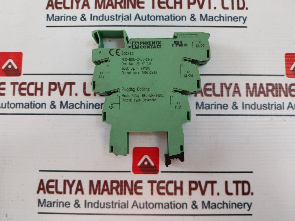 Phoenix Contact Plc-bsc-24Dc/21-21 Relay Socket 29 67 015 250V