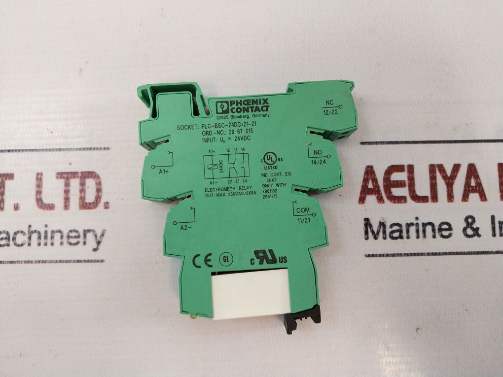 Phoenix Contact Plc-bsc-24Dc/21-21 Relay With Base 250Vac/2X6A
