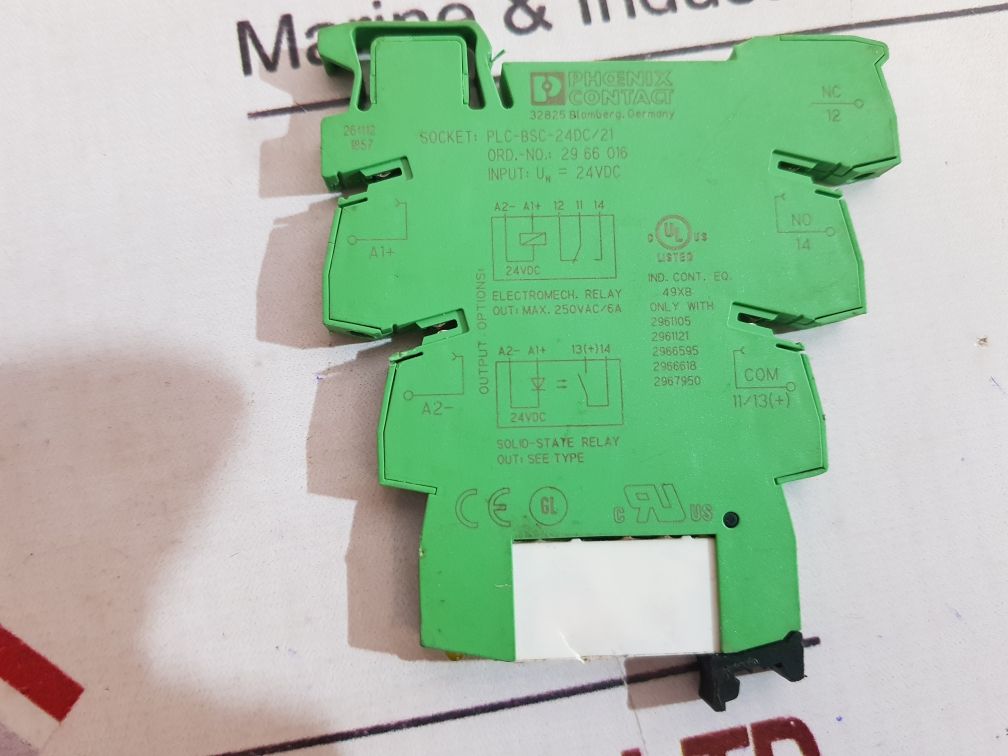 Phoenix Contact Plc-bsc-24Dc/21 Relay Base 29 66 016