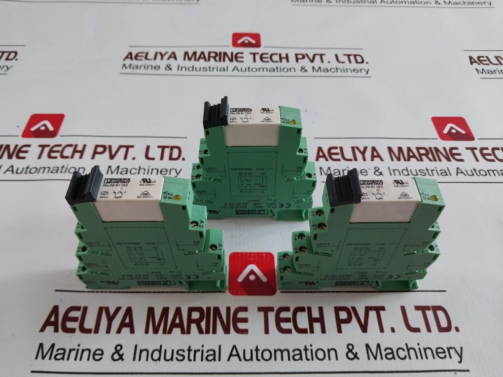 Lot Of 4X Phoenix Contact Plc-bsc-24Uc/21-21 Terminal Block 2967028
