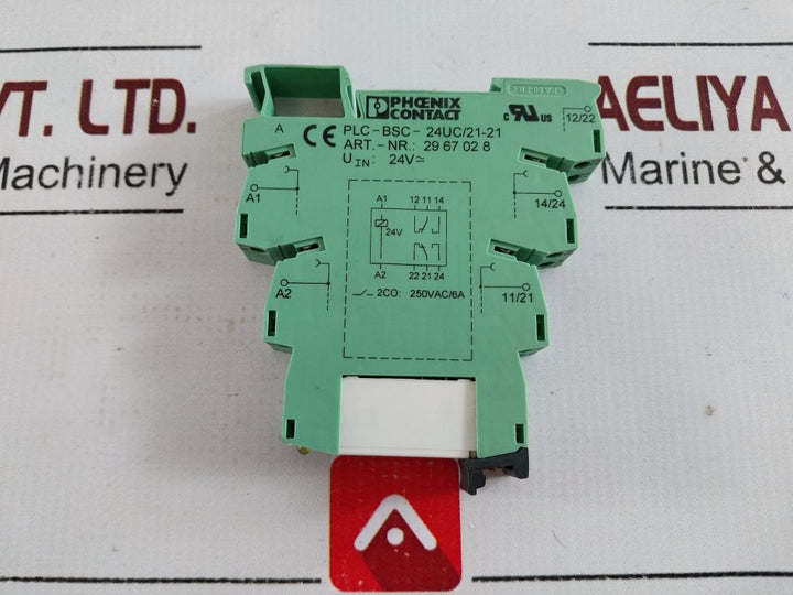 Lot Of 4X Phoenix Contact Plc-bsc-24Uc/21-21 Terminal Block 2967028