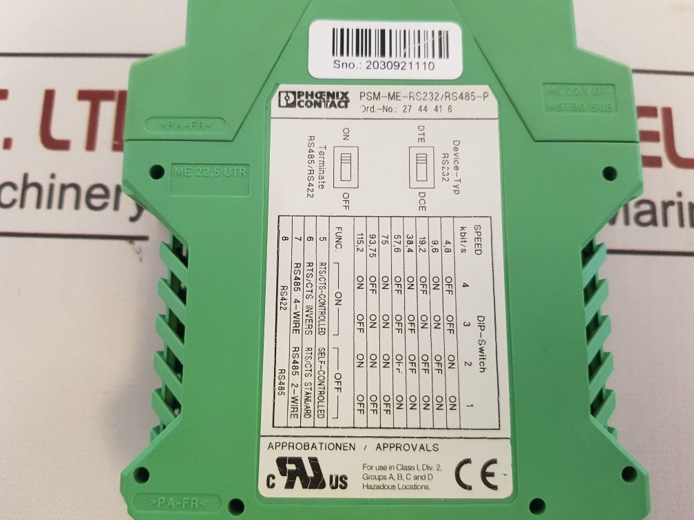 Phoenix Contact Psm-me-rs232/Rs485-p Interface Converter 2744416