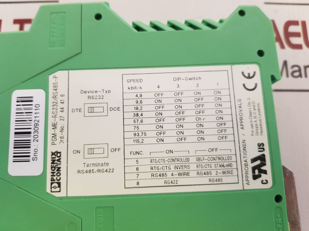 Phoenix Contact Psm-me-rs232/Rs485-p Interface Converter 2744416