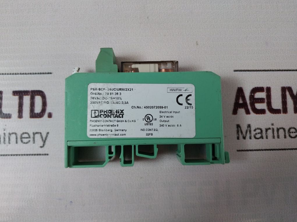Phoenix Contact Psr-scf-24Uc/Urm/2X21 Safety Relay 24V Ac/Dc