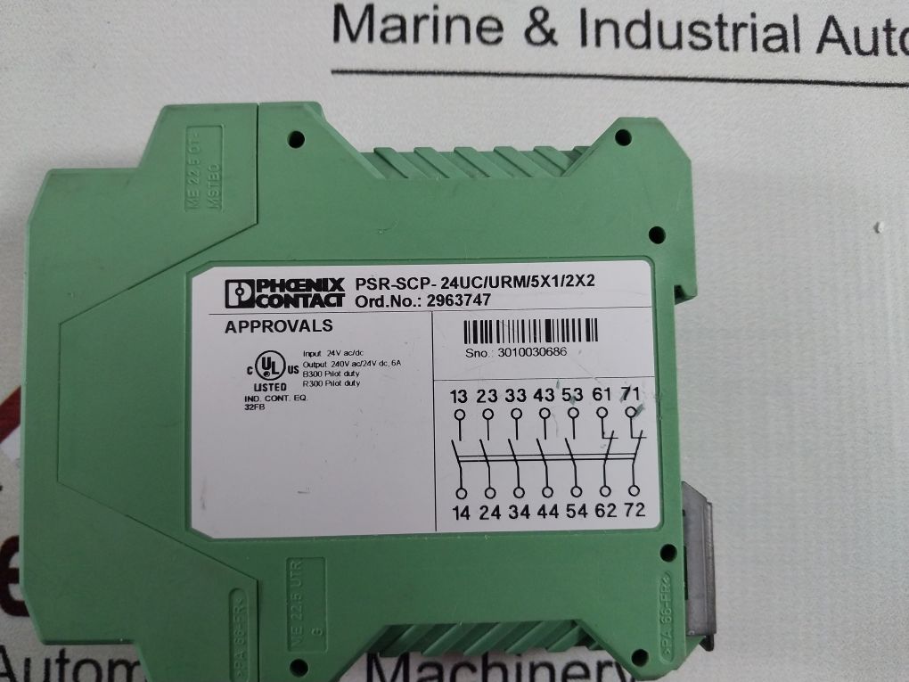 Phoenix Contact Psr-scp-24Uc/Urm/5X1/2X2 Safety Relay 2963747