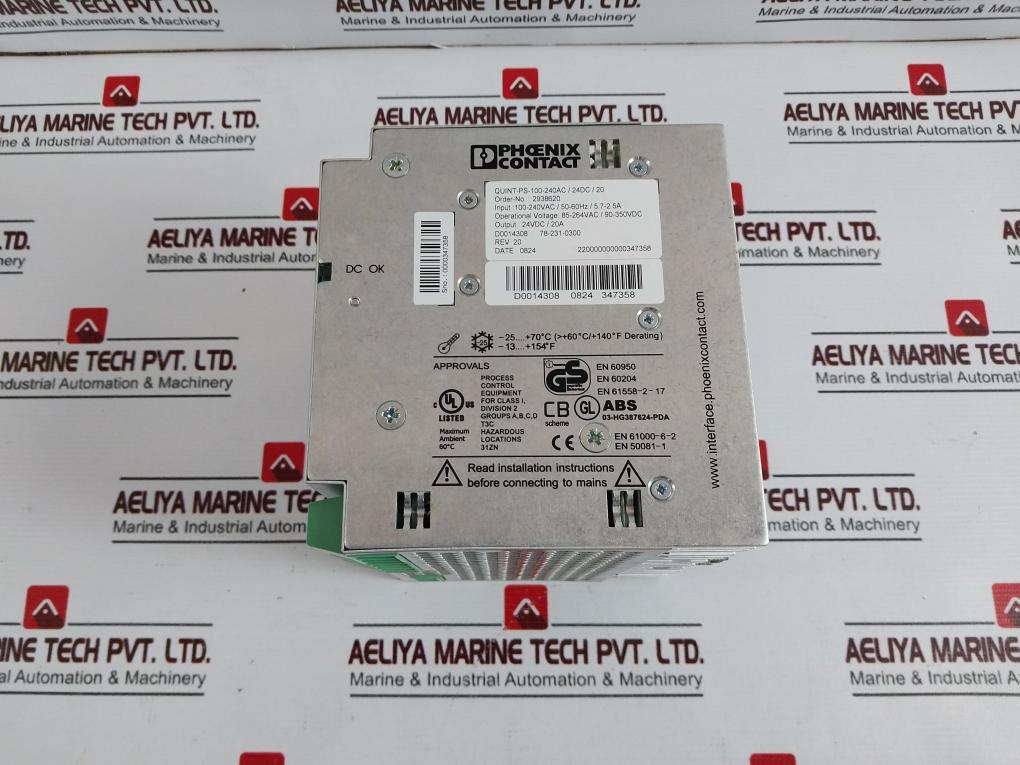 Phoenix Contact Quint-ps-100-240Ac/24Dc/20 Power Supply Unit 2938620