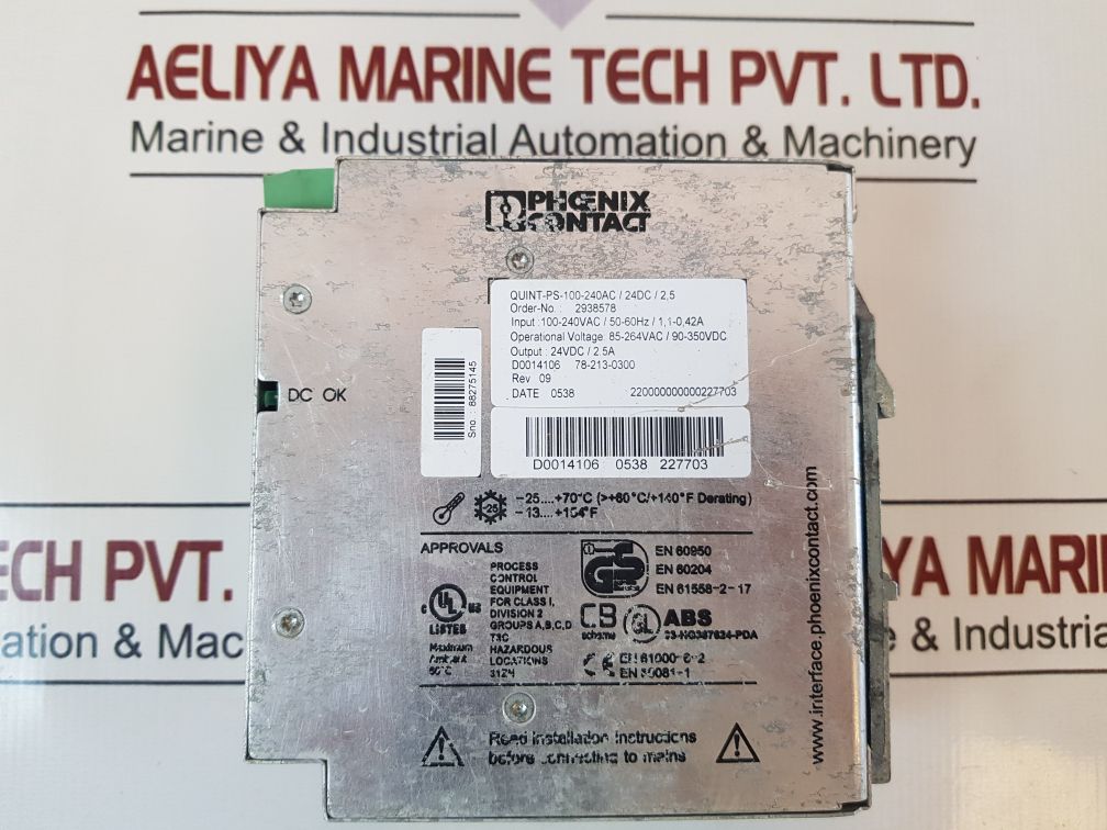 Phoenix Contact Quint-ps-100-240Ac/24Dc/2,5 Power Supply