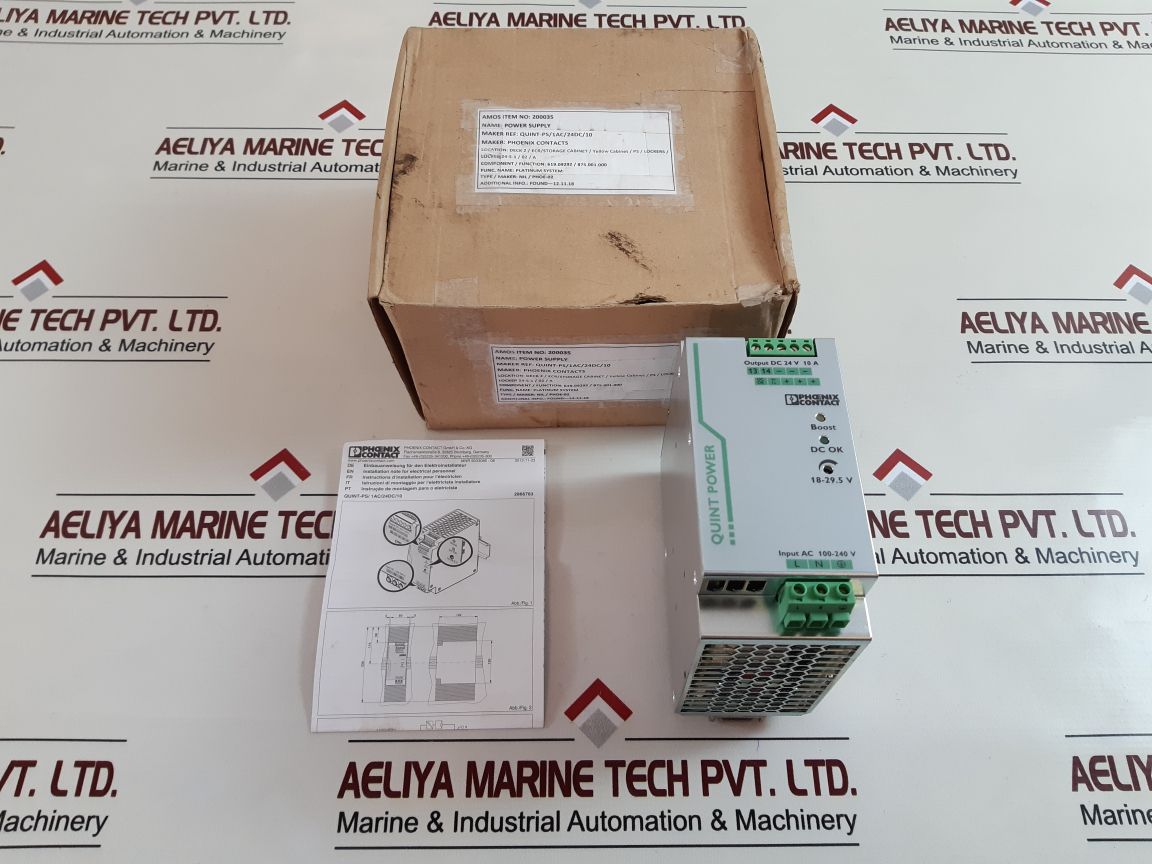 Phoenix contact quint-ps/1ac/24dc/10 power supply rev 07