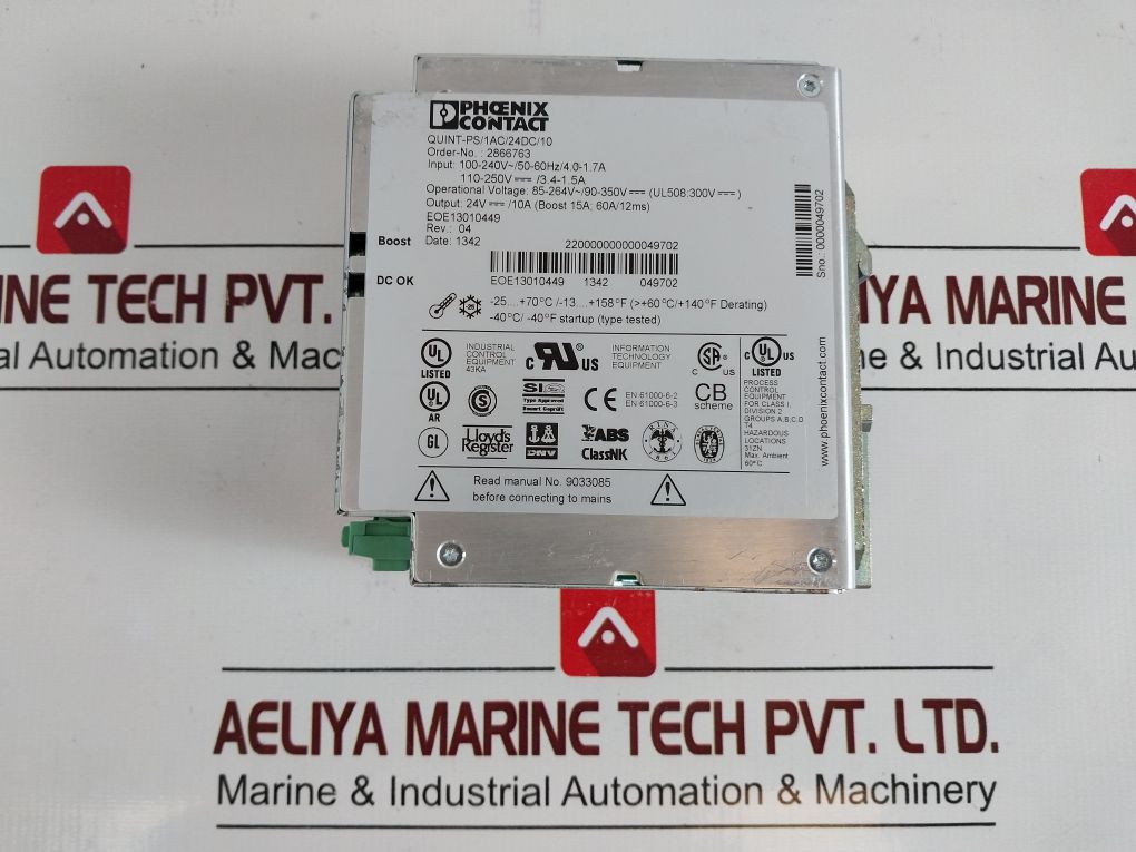 Phoenix Contact Quint-ps/1Ac/24Dc/10 Power Supply Rev 04