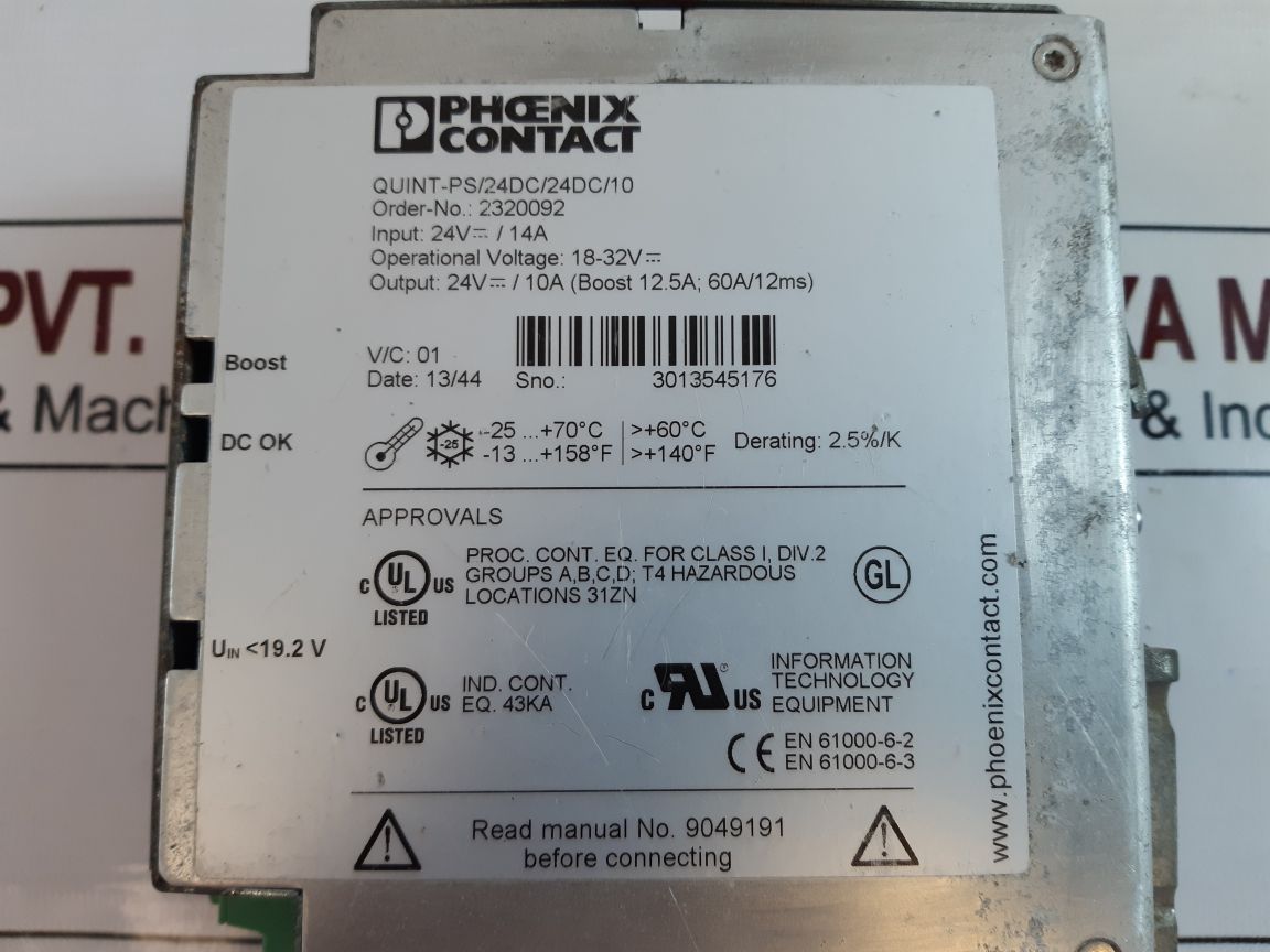 Phoenix Contact Quint-ps/24Dc/24Dc/10 Power Supply