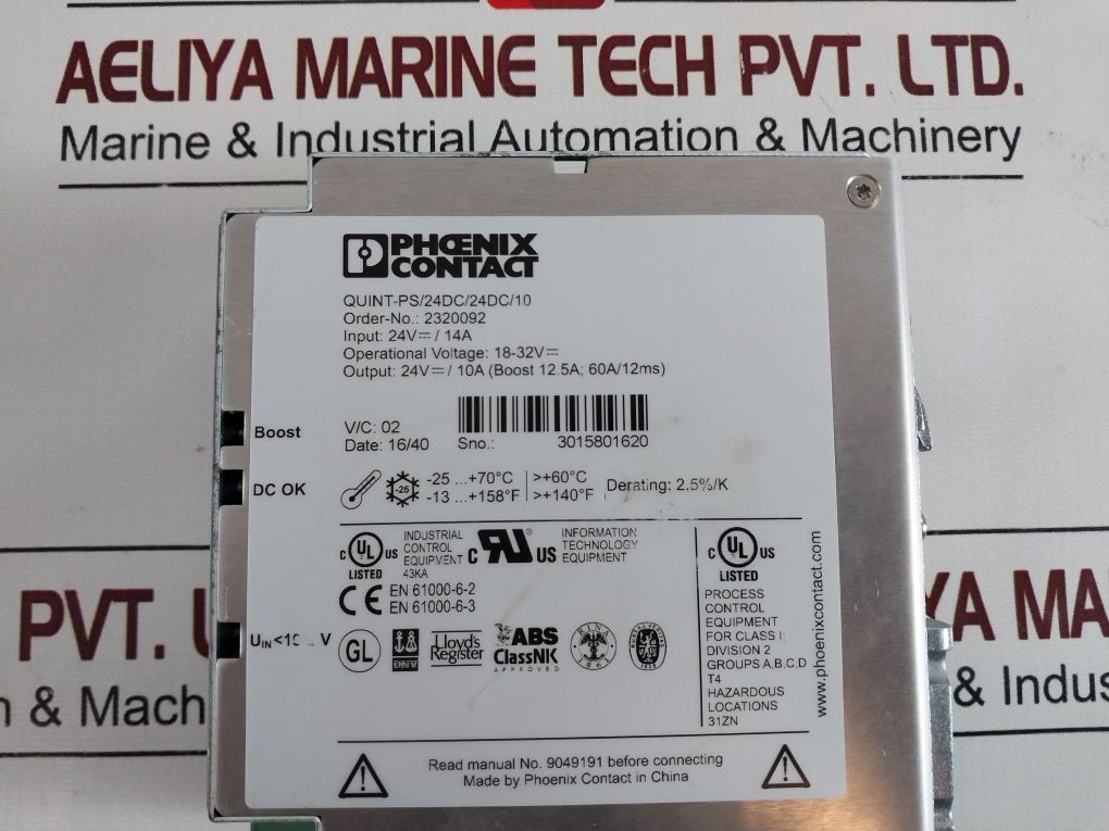 Phoenix Contact Quint-ps/24Dc/24Dc/10 Quint Power Supply 2320092