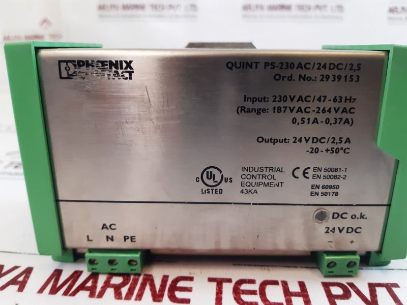 Phoenix Contact Quint Ps-230Ac24Dc2,5 Power Supply
