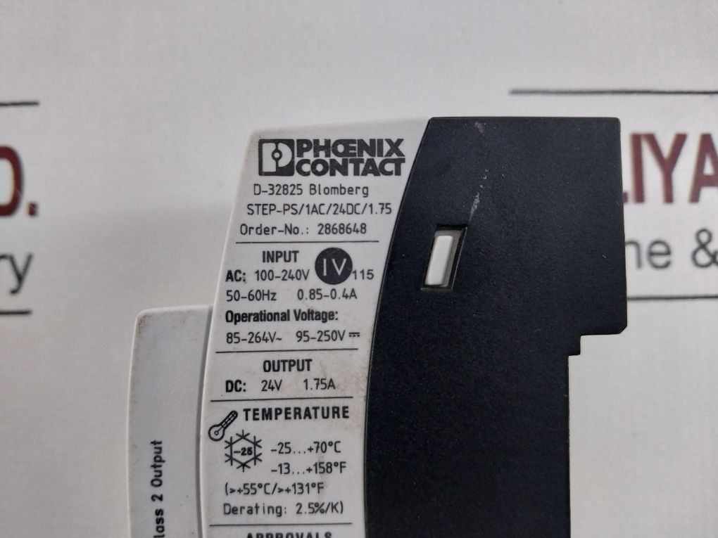 Phoenix Contact Step-ps/1Ac/24Dc/1.75 Power Supply 2868648