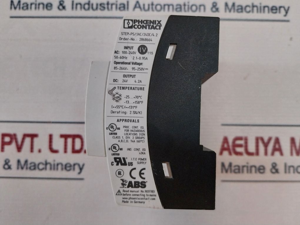 Phoenix Contact Step-ps/1Ac/24Dc/4.2 Power Supply Unit
