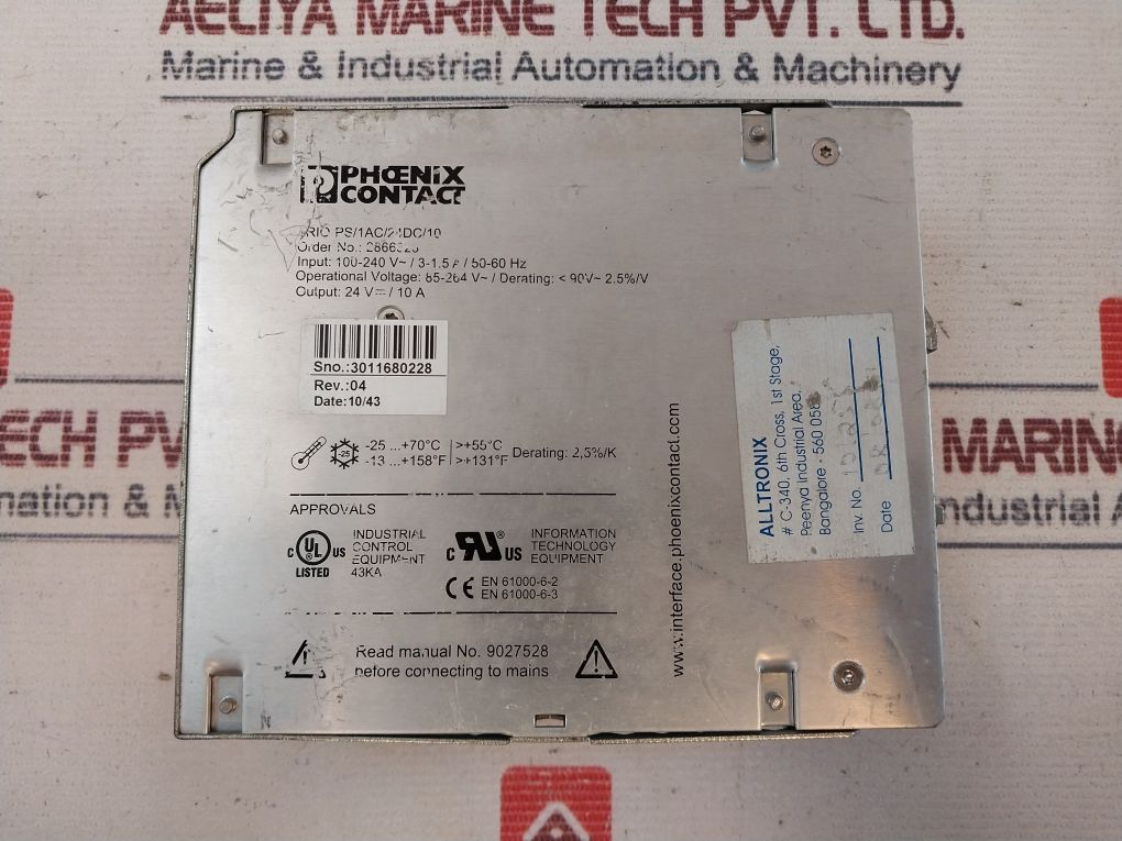 Phoenix Contact Trio-ps/1Ac/24Dc/10 Power Supply Unit