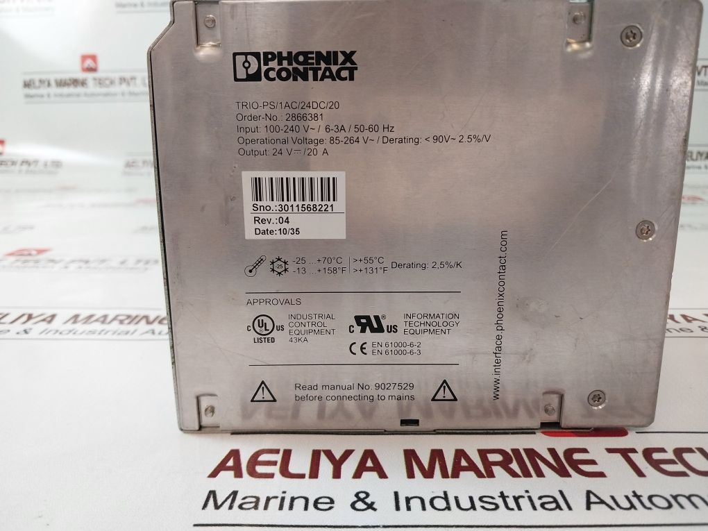 Phoenix Contact Trio-ps/1Ac/24Dc/20 Power Supply