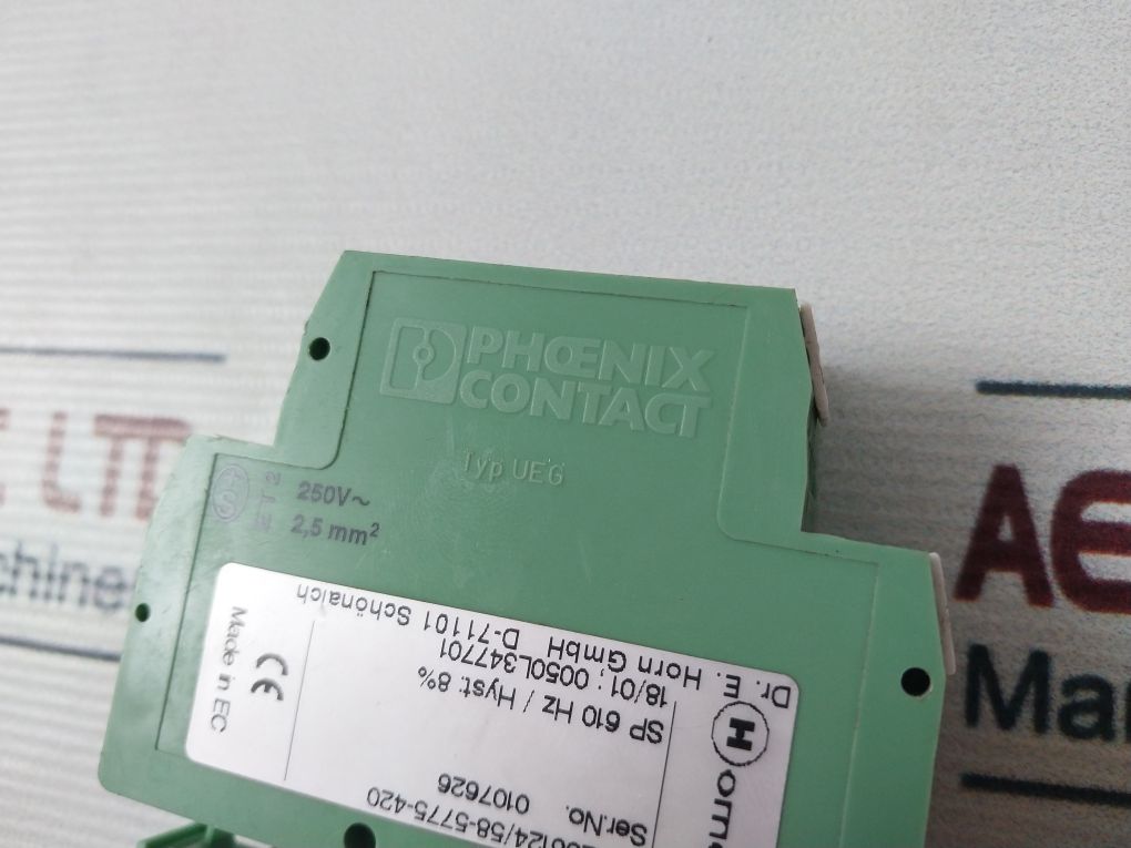 Phoenix Contact Ueg Relay Block Ev 256124/58-5775-420