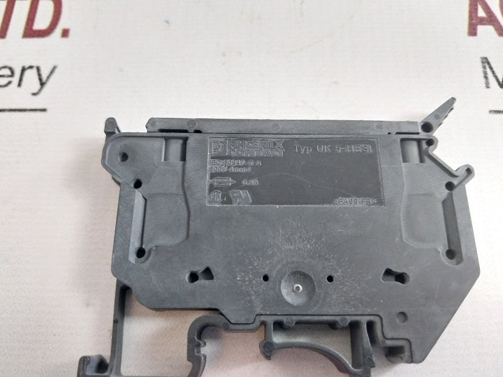 Lot Of 5X Phoenix Contact Uk 5-hesi Fuse Modular Terminal Block