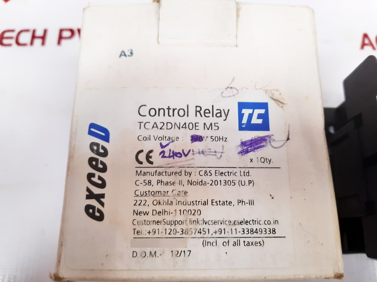 Set Of 10X C&S Electric Tca2-dn40-e Control Relay