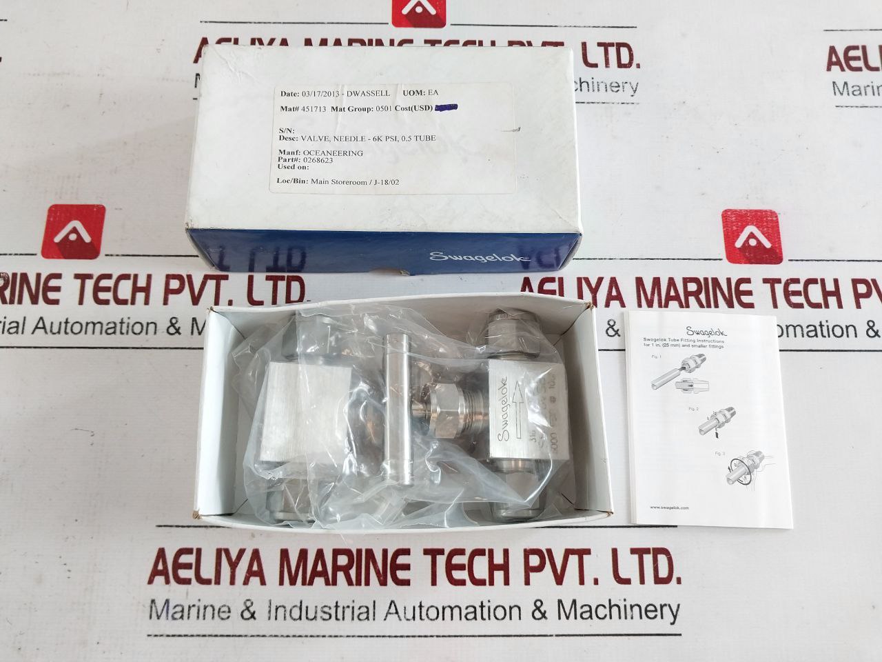 Swagelok Ss-26Vs8 Bonnet Needle Valve