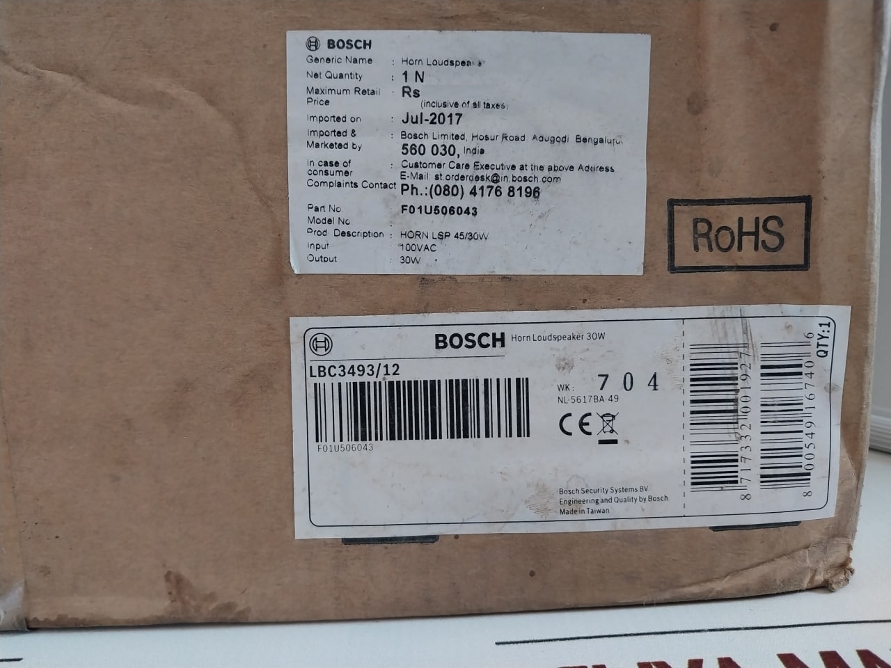 Bosch Lbc3493/12 Horn Loudspeakers F01U506043