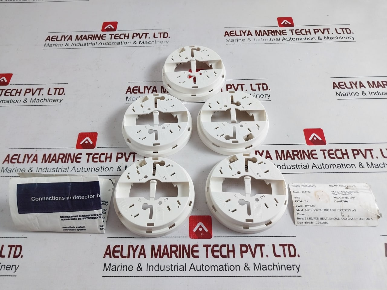 Lot Of 8X Autronica Bwa-100 Gas Detector Base