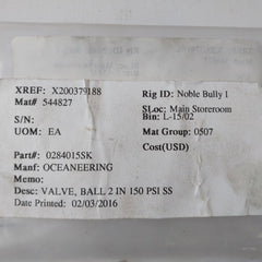 Oceaneering 0284015-sk Seal Kit