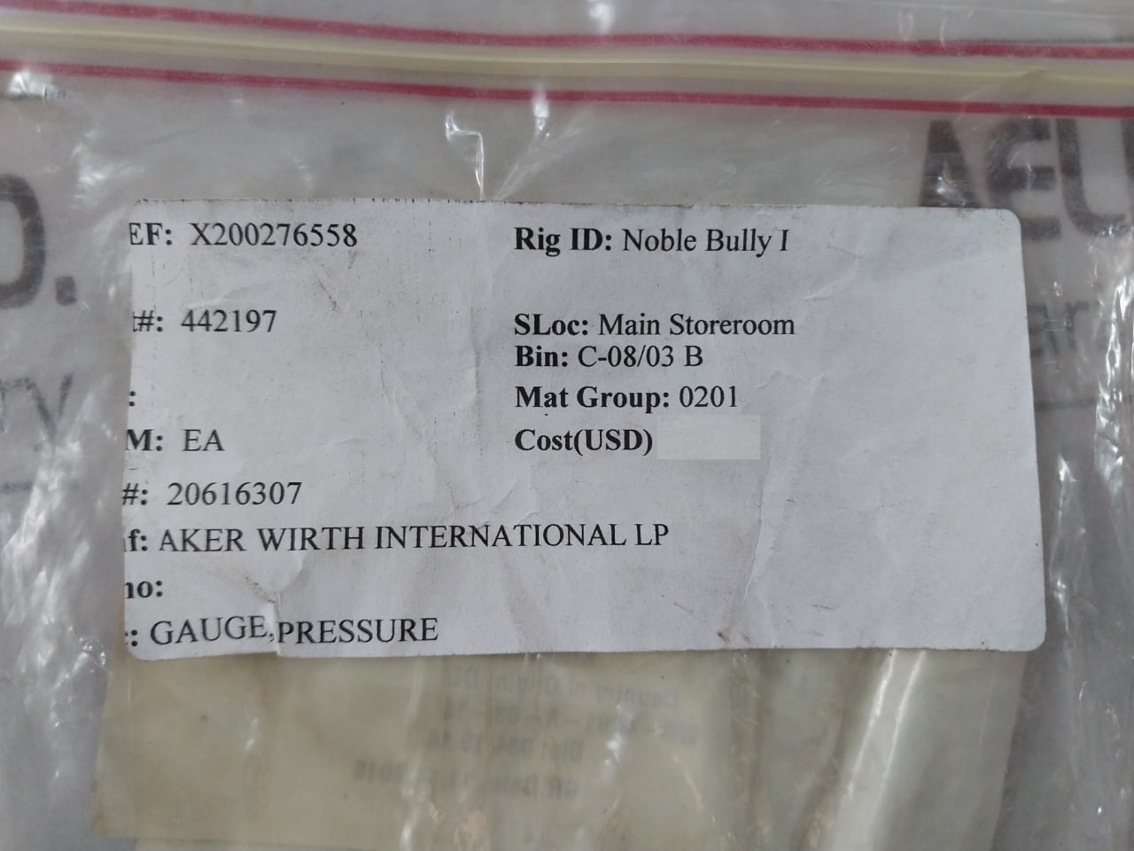 Wika Cl. 1.6 Pressure Gauge 0-16 Bar
