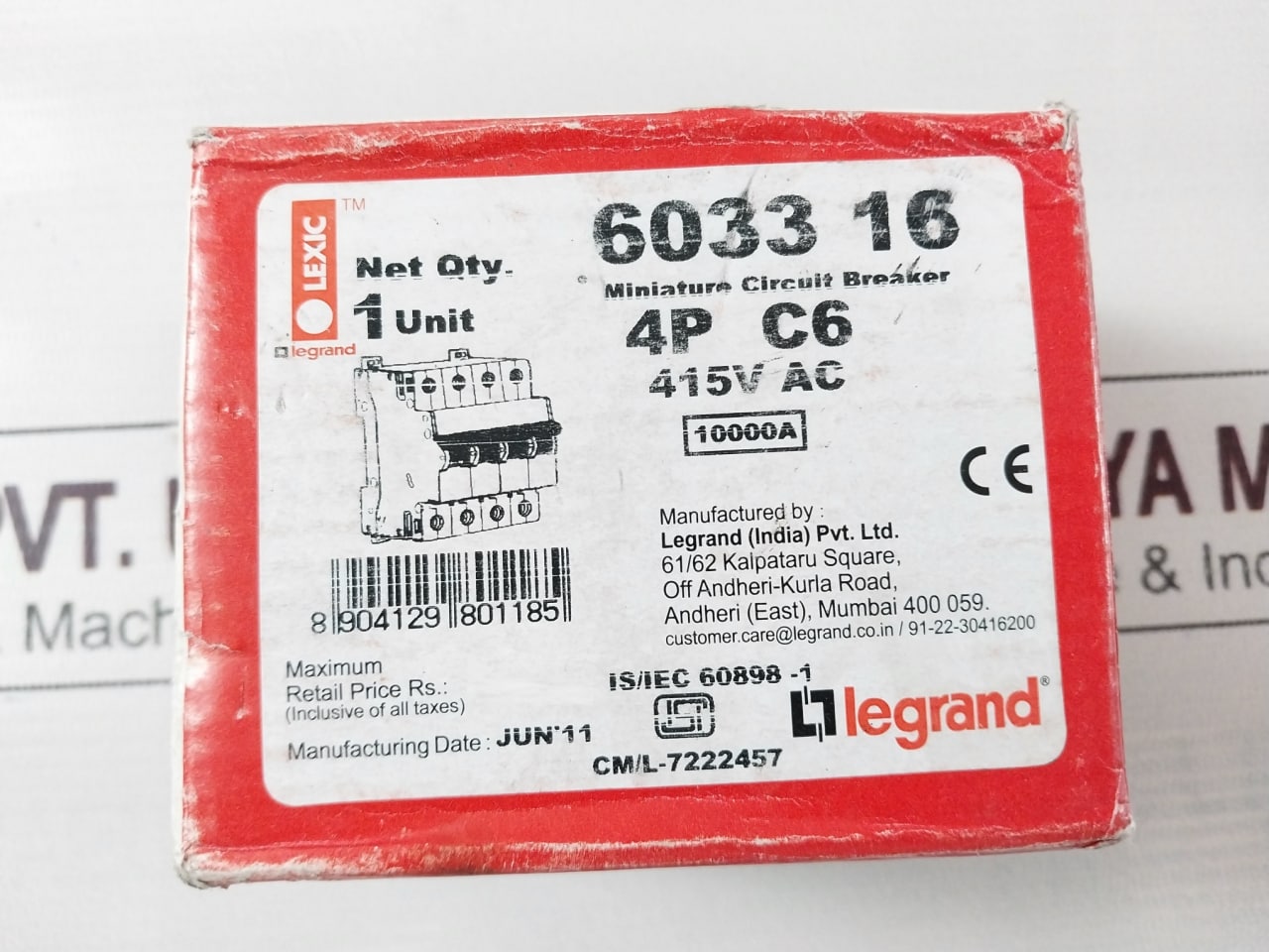 Legrand C25 032 70 Miniature Circuit Breaker 415V Ac 2-pole