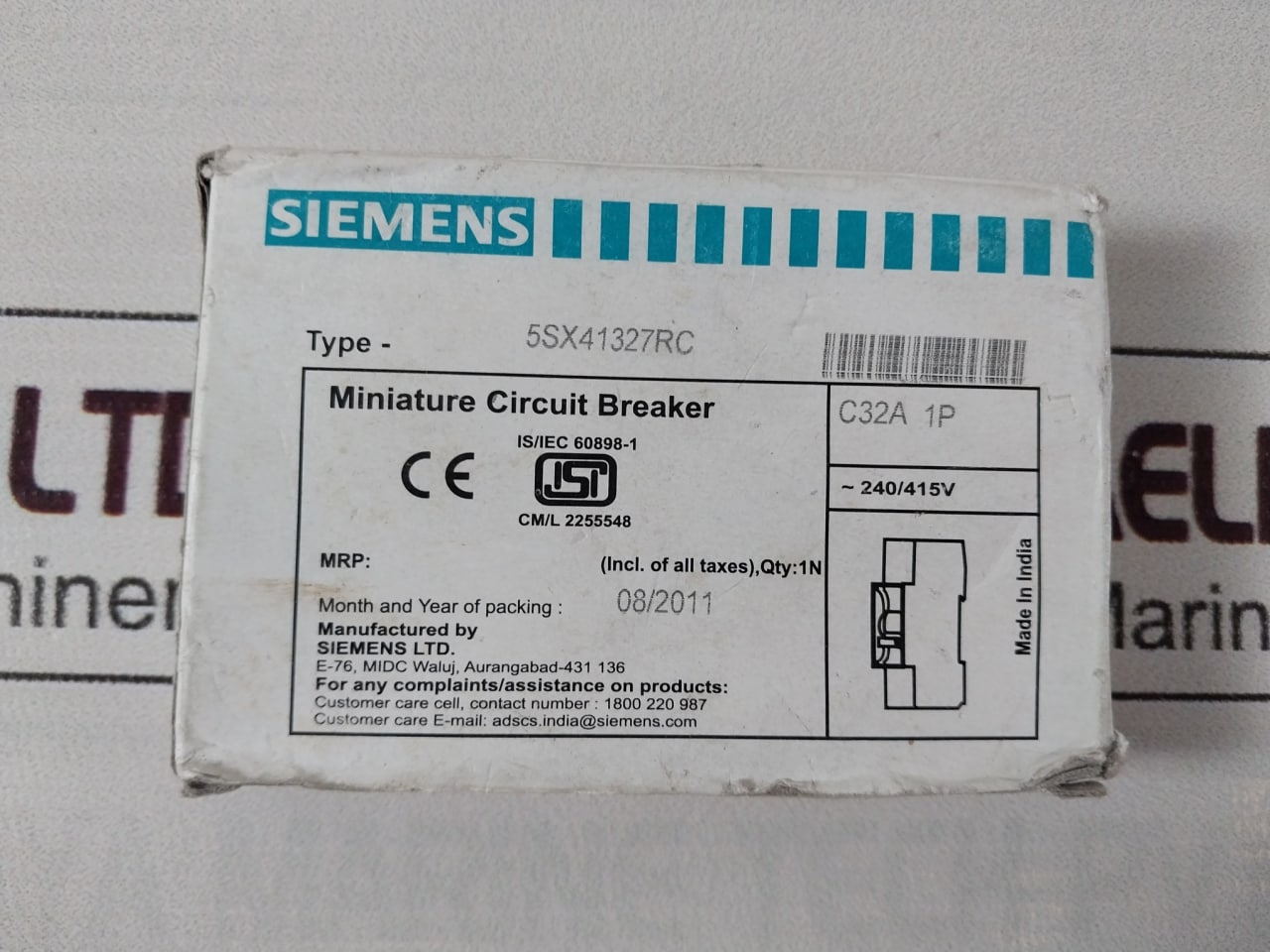 Lot Of 3X Siemens 5Sx41 C32 Miniature Circuit Breaker