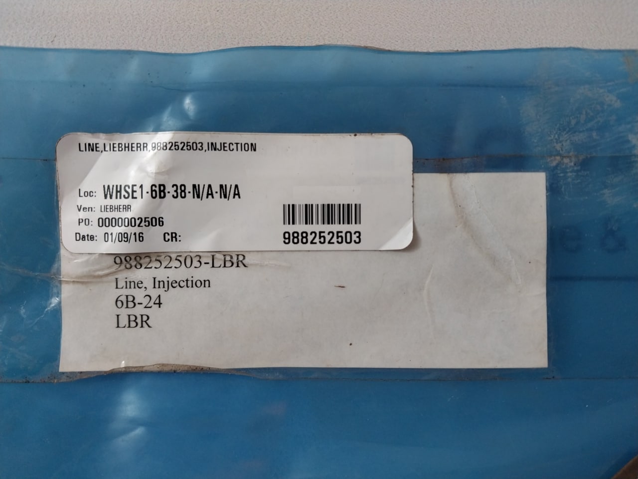 Liebherr 988252503 Injection Line