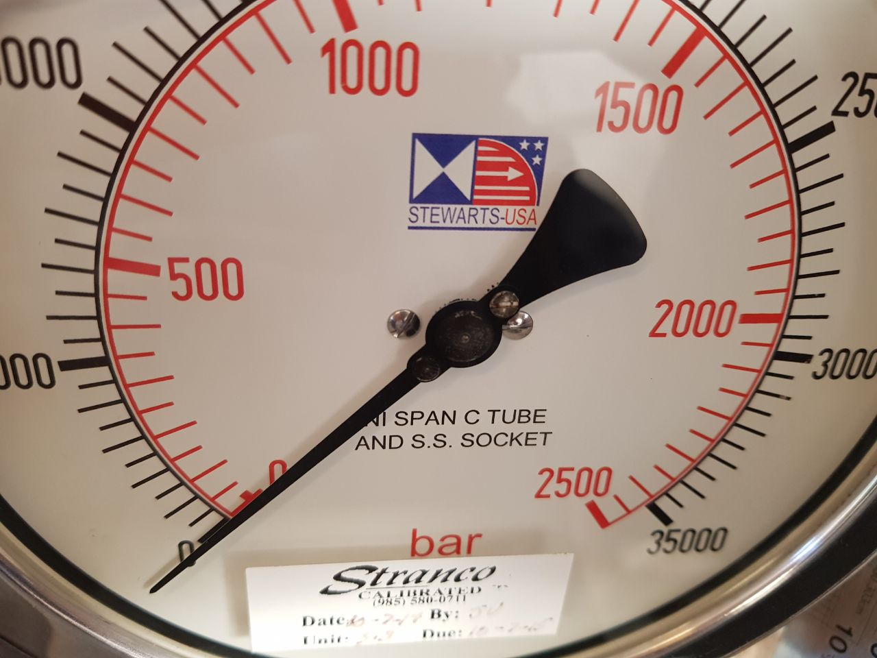 Stewarts S-7384 Ni Span C Tube And S.S. Socket 0-2500 Bar