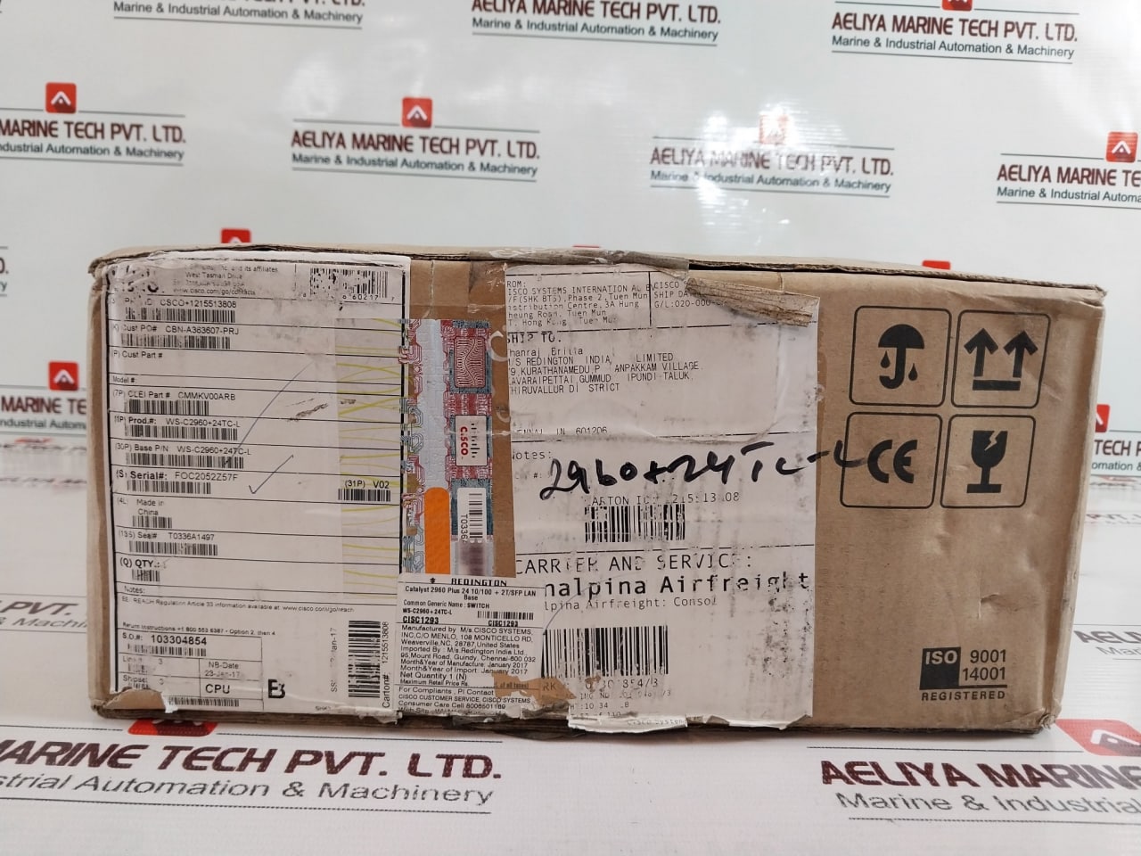 Set Cisco Catalyst 2960 Plus Series Ws-c2960+24Tc-1 Switch 100-240V