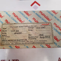 Minilec Vct D2 Voltage Monitoring Relay