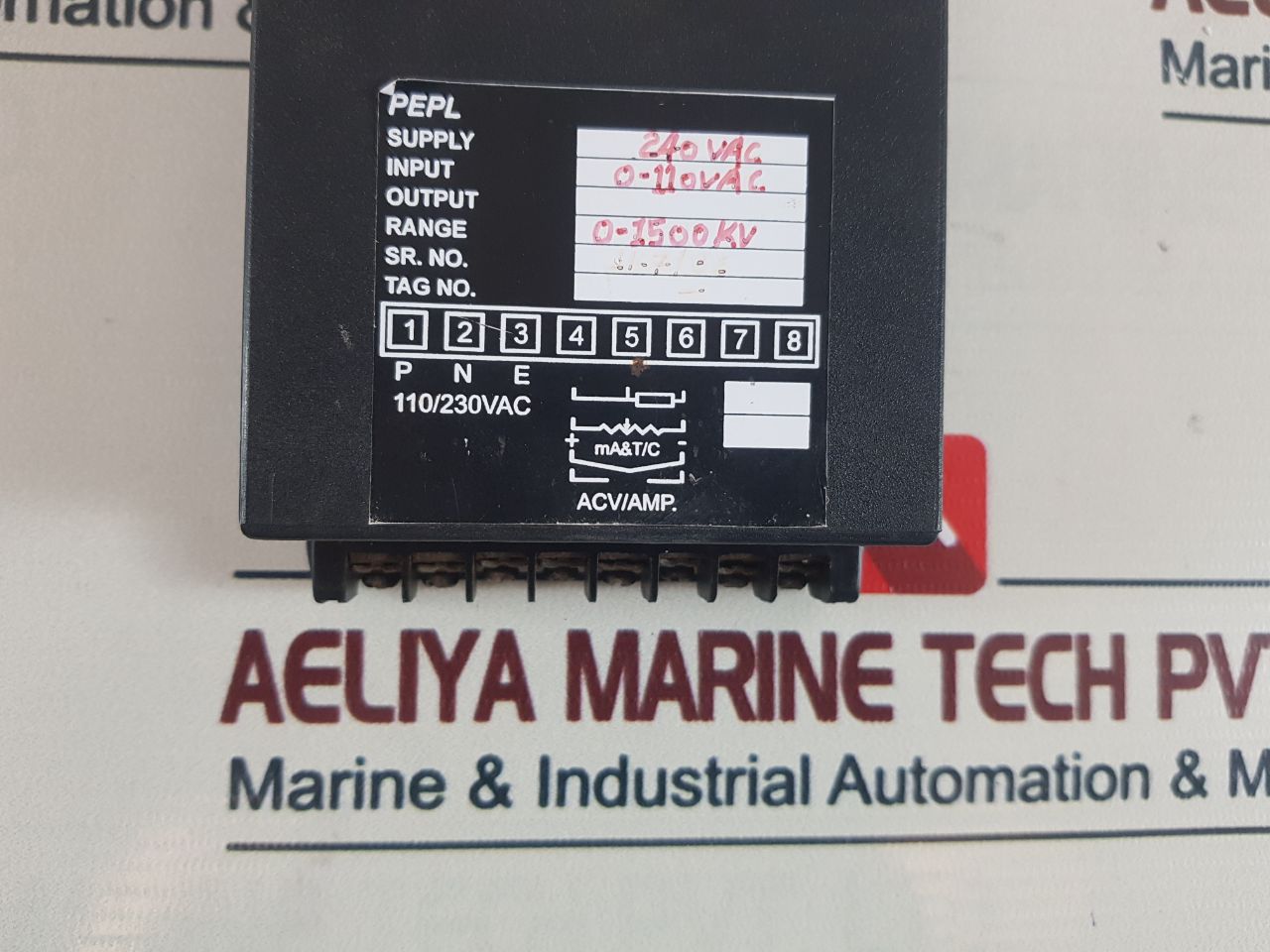 Pyrotech Pepl Digital Panel Volt Meter 110/230 Vac