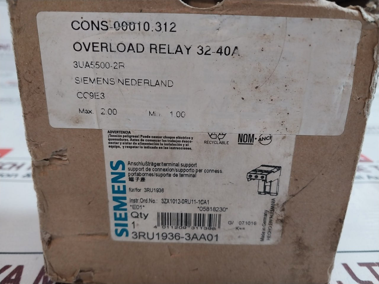 Siemens 3Ru1136-4Fb0 600V