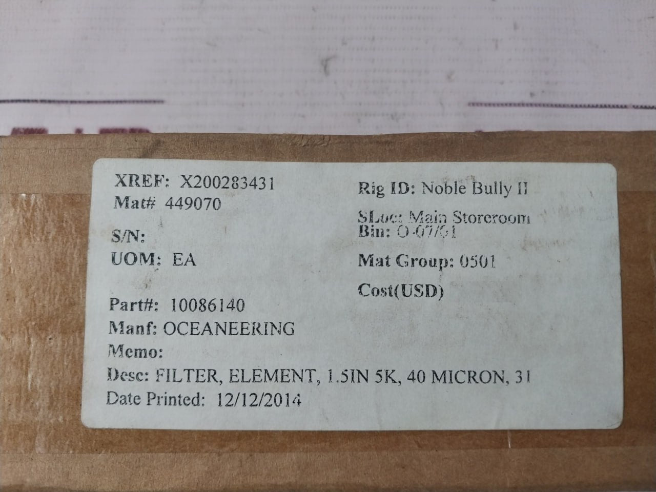 Jb Services Fje-5-40 Filter Element 100861-40